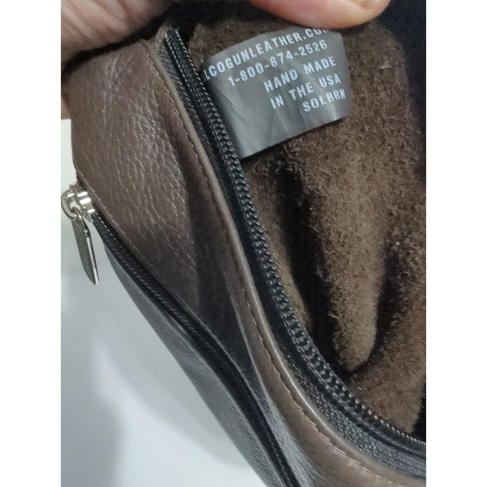 Galco Holster Carry Purse Brown Leather Concealed Shoulder Bag No Key
